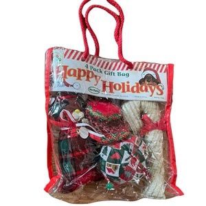 Vo-Toys Holiday Value Gift Pack 4 Piece Candy Cane Snowman Ball Plaid Toy